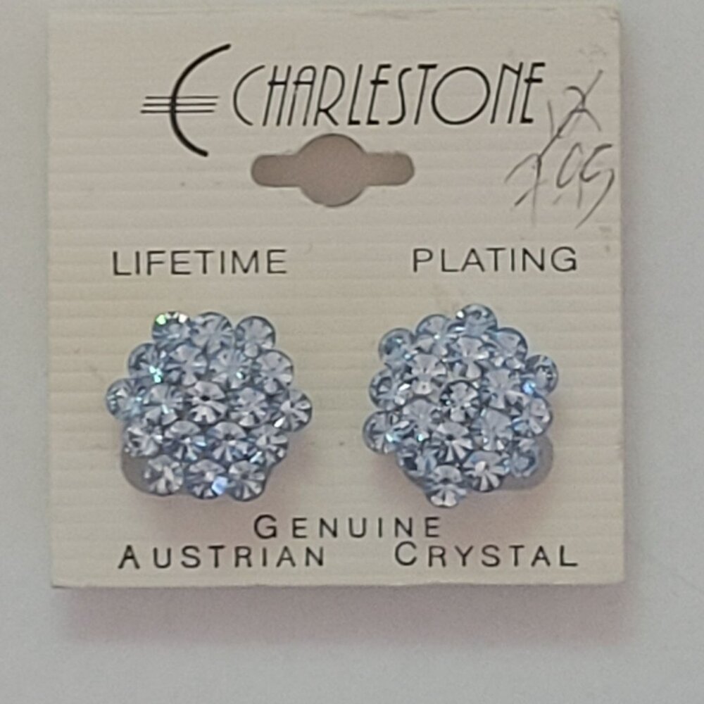Charlestone Austrian Crystal Clip-On Earrings